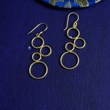 Minimalistic Brass Bubble Handcrafted Unique Earring - Baga Ethnik Living Default Title Earrings