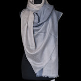 Elegant Ombre 100% Soft Kashmir Pashmina Cashmere Stole - Sky Blue