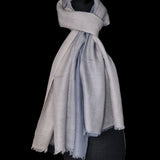 Elegant Ombre 100% Soft Kashmir Pashmina Cashmere Stole - Sky Blue