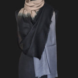 Authentic Luxury Kashmir 100% Pure Ombre Pashmina Stole - Twilight