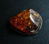 Stunning Vintage Sterling Silver 925 Baltic Amber Broche - Baga Ethnik Living Default Title