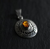 Unique Handmade Silver Sterling 925 Baltic Amber Pendant - Baga Ethnik Living Default Title