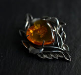 Handcrafted Baltic Amber Heart Silver Sterling 925 Pendant - Baga Ethnik Living Default Title
