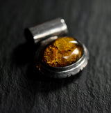 One-Of-A-Kind Yellow Baltic Amber Vintage Silver Sterling 925 Pendant - Baga Ethnik Living Default Title