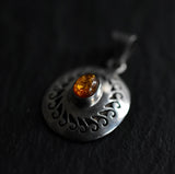 Unique Handmade Silver Sterling 925 Baltic Amber Pendant - Baga Ethnik Living Default Title