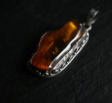 Gorgeous Natural Handmade Baltic Amber 925 Silver Pendant - Baga Ethnik Living Default Title