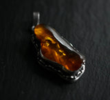 Gorgeous Natural Handmade Baltic Amber 925 Silver Pendant - Baga Ethnik Living Default Title