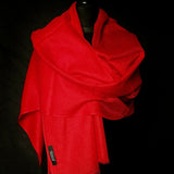Authentic Luxury Soft 100% Cashmere - Ruby Red - Baga Ethnik Living Default Title Accessories:Scarves & Wraps