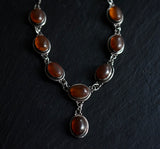Vintage Baltic Amber Necklace • Sterling Silver 925 Chain • Balkan Artisan Pendant • 32.9g - Baga Ethnik Living Default Title