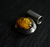 One-Of-A-Kind Yellow Baltic Amber Vintage Silver Sterling 925 Pendant - Baga Ethnik Living Default Title