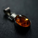 Stylish Handmade Silver Sterling Blatic Amber 925 Pendant - Baga Ethnik Living Default Title
