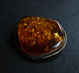 Stunning Vintage Sterling Silver 925 Baltic Amber Broche - Baga Ethnik Living Default Title