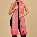Rose Jamawar Kani Shawl – Rose Pink Paisley