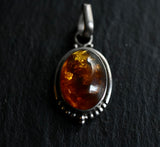 Handmade Vintage Blatic Amber Silver Sterling Oval 925 Pendant - Baga Ethnik Living Default Title
