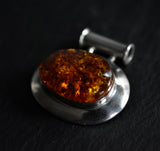 Vintage Chic Baltic Amber Sterling Silver 925 Pendant - Baga Ethnik Living Default Title