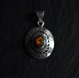 Unique Handmade Silver Sterling 925 Baltic Amber Pendant - Baga Ethnik Living Default Title