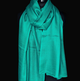 Kashmiri Diamond Weave Handwoven Pashmina Scarf - Turquoise Blue - Baga Ethnik Living Default Title Accessories:Scarves & Wraps
