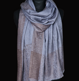 Warm Paisley Weave Kashmiri Pashmina Scarf - Grey Chateau - Baga Ethnik Living Default Title Accessories:Scarves & Wraps