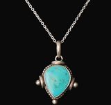 Unique Turquoise Silver Sterling 925 Pendant - Baga Ethnik Living Default Title Pendants