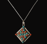 Unique Designs Coral and Turquoise Pendant - Baga Ethnik Living Default Title Pendants