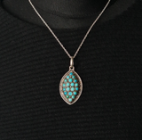 Handcrafted Vintage Turquoise Silver Sterling Pendant - Baga Ethnik Living Default Title Pendants