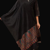 Paisley Palla Kani Women’s Pashmina Stole – Black