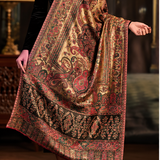 Golden Kani Paisley Stole – Moonlight Heritage Design