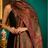 Moonlight Reversible Fine Wool Pashmina Women’s Shawl – Heritage Paisley Design