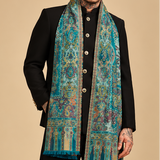 Turquoise Kashmiri Paisley Men’s Shawl – Heritage Design