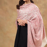 Royal Jamawar Kani Style Shawl – Soft Pink