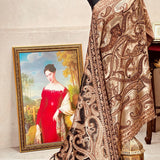 Reversible Moonlight Luxury Pashmina Wrap – Marmo Black and Gold Shawl