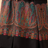 Paisley Palla Kani Women’s Pashmina Stole – Black