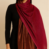 Twilight Reversible Collection Shawl – Maroon Red & Gold Glow, Metallic Thread Elegance