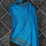 Bright Paisley Weave Design Kashmiri Pashmina Scarf - Carolina Blue