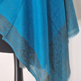 Bright Paisley Weave Design Kashmiri Pashmina Scarf - Carolina Blue