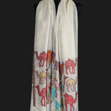 Lightweight Fine Wool Pashmina Stole – Silky White Camel - Baga Ethnik Living Default Title Shawl