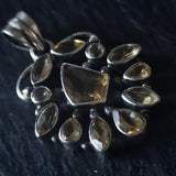 Divine Citrine Crystal Faceted Silver Pendant Jewellery - Womens Jewellery