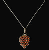 Handcrafted Himalayan Cabochon Coral Silver Sterling 925 Pendant - Baga Ethnik Living Default Title Pendants