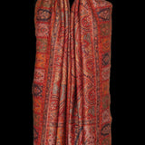 Bloom Jaal Paisley Pashmina Kani-Style Weaved Shawl – Scarlet Red