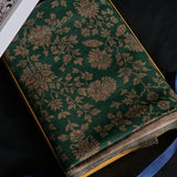 Classic Cream and Green Zari Floral Reversible Shawl – Luxury Pashmina Wool Wrap