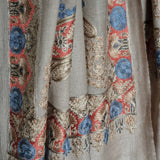 Wool Shawl with Intricate Aari-Style Border Embroidery - Toosh