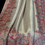 Moonlight Pashmina Shawl Two Tone Mughal border- Marigold New Collection!