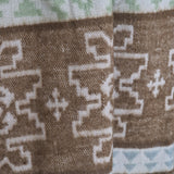 Tibetan Wool Shawl – Colourful Himalayan Geometric Wrap