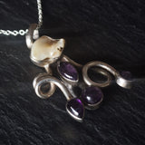 Mother of Pearl and Amethyst Faded Mood Pendant