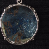 Gorgeous Deep Blue Chrysocolla Silver Sterling Pendant
