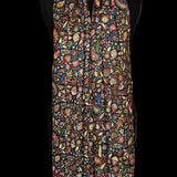 Paisley Kalamkari Black Silk Wool Stole