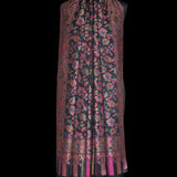 ETHNIC KASHMIRI CHINAR DESIGN KANI SHAWL, Light Weight, Soft And Warm, BLACK