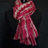 Authentic Kashmiri Pure 100% Pashmina Shawl with Tie-Dye Design - Hibiscus Petal - Baga Ethnik Living Default Title Accessories:Scarves & Wraps