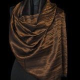 Twilight Collection Shawl – Black & Gold Elegance, Woven in Light