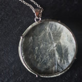 Stunning Statement Piece Green Seraphinite Silver Sterling 925 Pendant